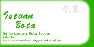 istvan bota business card
